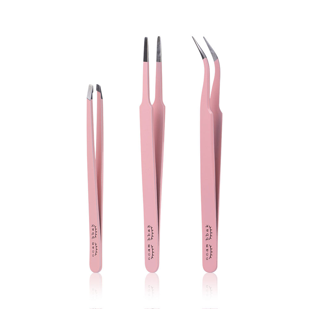 Ccambbak Pink Tweezer 曲線形
