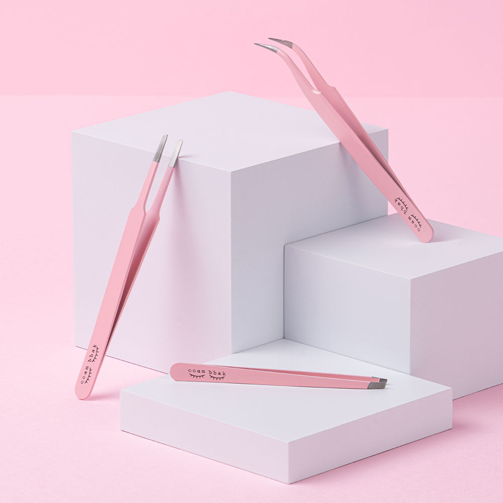 Ccambbak Pink Tweezer 曲線形